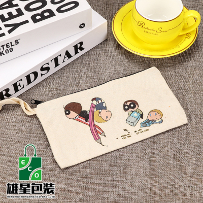 Factory Supply Pencil Case Cosmetic Bag Canvas Bag Cotton Cartoon Cute Canvas Bag Canvas Bag Pencil Case Cosmetic Bag