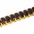 [Rectangular] 2.5 * 5mm Horizontal Black Zircon Claw Chain Copper Inlaid Diamond Handmade Chain Clothing Nail Ornament