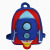 Canvas Rocket Shape Kindergarten Backpack 2021 New Contrast Color Cartoon Children's Schoolbag Customizable Foreign Trade