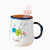 Cute Rabbit Handle Ceramic Mug with Cover Spoon Household Water Cup Breakfast Cup Stylish Birthday Gift Personality Cup