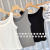 Warm Little Moxa Fu Milk Anti-Emptied Tank-Top Summer New Korean Style 2021 Women's U-Shaped T-shirt Cotton Bottoming Shirt Fashion