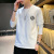 2021 Autumn New Long-Sleeved T-shirt Men's Korean-Style Trendy round Neck Handsome Loose Cotton Base Shirt T-shirt Men