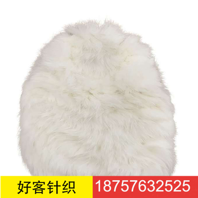 Plush Fur Woven Closed Toe Knitted Hat Children Autumn and Winter Wild Handmade High-Profile Figure Thick Warm