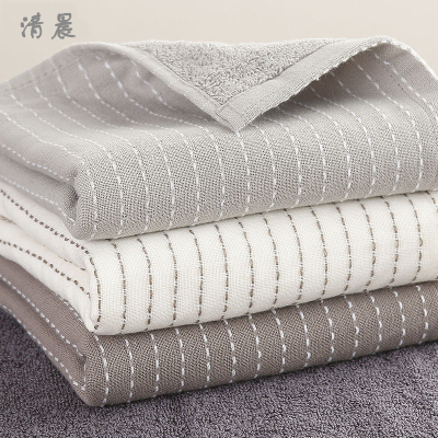 Factory Direct Sales Qingchen Towel Super Soft Water Absorbent Wipe Face Home Fashion Classic Adult High-End All-Cotton Face Towel