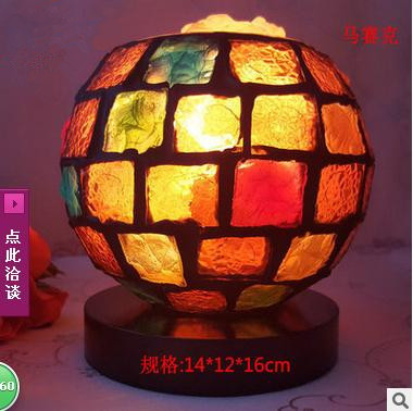 crystal salt lamp himalayan s-level creative adjustable light mosaic european table lamp bedroom bedside