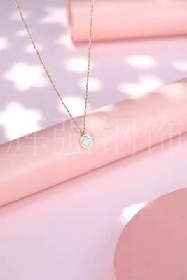 Elegant High-Grade Online Influencer Earrings Pendant Stainless Steel Small New Trendy 2021 Fashionable Chain Set Not Easy to Corrode