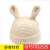 Winter Warm Student Soft Girl Korean Fashion Knitted Hat Handmade Autumn and Winter Cute Korean Rabbit Ears