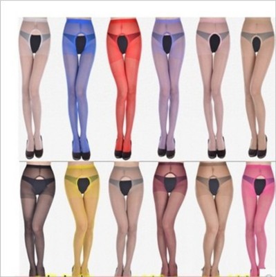 Foreign Trade Cross-Border Supply Free Carving Empty Temptation Stockings Ultra-Thin  Open Crotch Sexy Stockings 