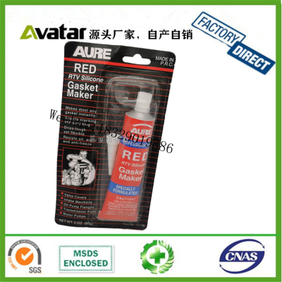 AURE RED  Fast dry silicone gasket maker low price waterproof Silicone sealant for car