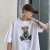 Summer Short Sleeve T-shirt Men's Trendy All-Match Loose Half Sleeve Student Top Ins Hong Kong Style Couple Half Sleeve