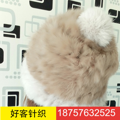 Lady Sophisticated Type Knitted Rabbit Fur Hat Fur Hat Woven New Korean Style Winter Warm