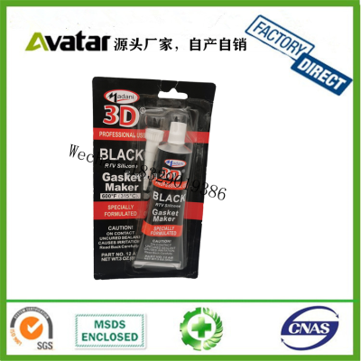 3D BLACK  Newest Design Top Quality 100%rtv neutral silicone sealant Rtv Silicon Gasket Maker
