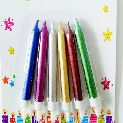 Golden Silver Candle for Cake Baking Children's Birthday Candle Children's Creative Candles Candle