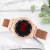 Tiktok Women's Watch Simple Fashion Touch Screen LED Disc Diamond-Embedded Milan Strap Women's Electronic Quartz Watch