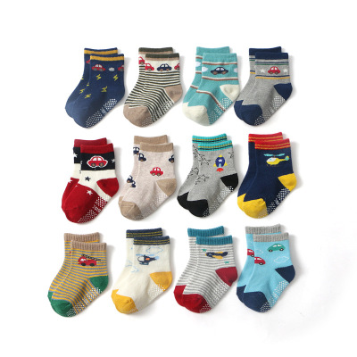 Cartoon Children's Socks Non-Slip Socks 0-1-3-5 Years Old Baby Socks Wholesale