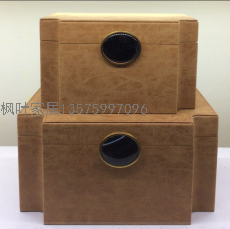 New Chinese Creative round Wooden Jewelry Box Solid Wood Storage Box Decoration Model Room Window Bookcase Soft Decoration