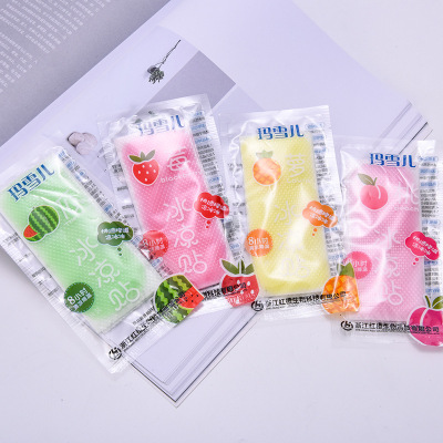 Summer Reduction Cooling Gel Sheet Fruit Series Summer Cooling Plaster Senior Three Student Portable Summer Prevention Cooling Plaster Anti-Sleepy Refreshing