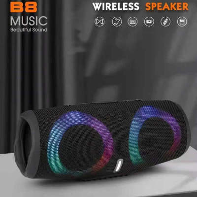 Charge5 Fabric Phone Wireless Bluetooth Audio Card with Light Double Speaker Double Vibration Film Color Light Subwoofer