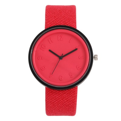 Candy color retro men's and women's watches fashion denim belt simple quartz watch original sufeng couples table