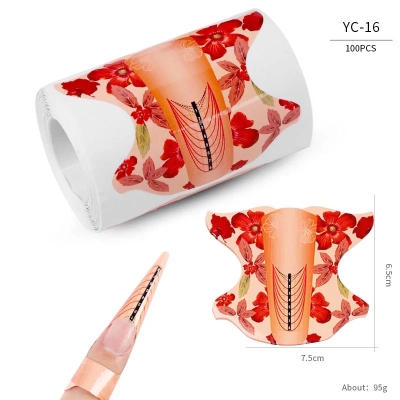 Extended Paper Tray for Nail Beauty French Crystal UV Nail Butterfly Paper Holder Red Maple Leaf Shape Paper Holder