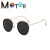 Cross-Border New Arrival European and American Retro Double Beam Sunglasses Women's 2021 Riding round Sunglasses Men's Fashionable Driving Stainless Steel Feet