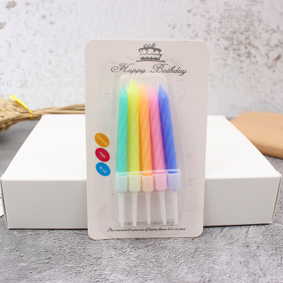 Colorful Thread Children's Birthday Candle DIY Colorful Thread Creative Candles Cake Baking Colorful Candle Wholesale