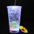 Factory Direct Sales Luminous Ice Cup Student Double Layer with Lid Straw Plastic Water Cup Luminous Refrigeration Ice Crushing Ice Cup