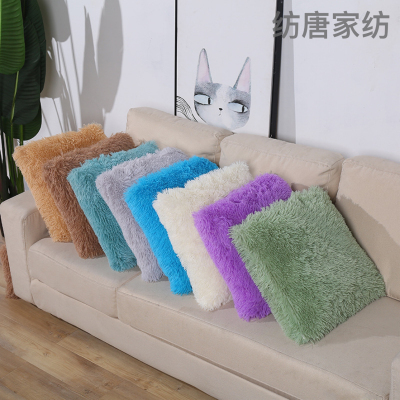 Factory Direct Sales Plush Solid Color Cushion Pillow and Cushion Cover Hot Selling Product