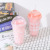 Advertising Gift Cup Creative Straw Cup Double-Layer Transparent Plastic Cup Straw Cup Creative Seal Cup round Cover
