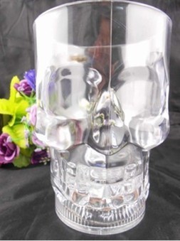 Factory Specializes in Producing Factory Direct Sales Led Ghost Head Cup Cup in Human Skeleton Discoloration Cup Halloween Light-Emitting Skull Cup Cup in Human Skeleton