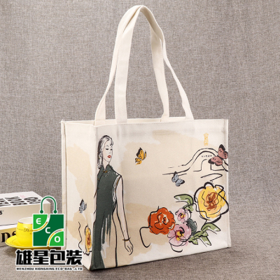 Factory Custom Lettering Pattern Shopping Bag Cotton Bag Canvas Bag Handbag Canvas Bag Customization