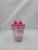 New Cat Ears Cup with Straw Double Plastic Straw Cup Cup with Straw 450ml Luminous Double-Layer Cup with Straw Cup with Straw