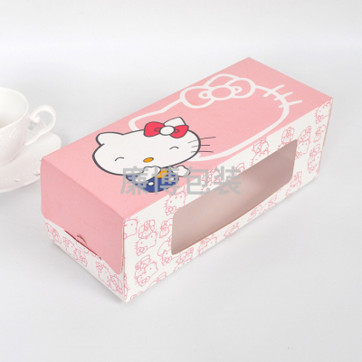 Fresh Printed Biscuit Packing Box Folding Cartoon Packing Box Cake Color Box Factory Wholesale