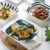 Japanese Style Hand Drawn Household Ceramic Ovenware Baking Bowl Fruit Plate Steak Plate Oven Baking Utensils