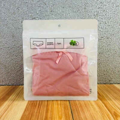 factory transparent high quality zipper bag for underwear packaging bag
