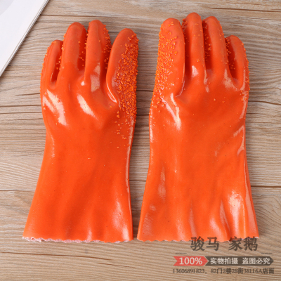 Non-Slip Gloves Acid and Alkali Resistant Oil Resistant Wear-Resistant Non-Slip Gloves Industrial Latex Particle Gloves Multi-Functional Factory Direct Sales