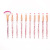 Crystal Powder Colorful Makeup Brush Package Ten PCs High Gloss Eye Shadow Brush Beauty Tools Face Repair Makeup Brush