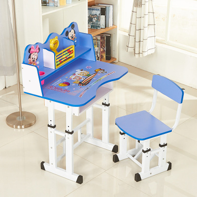 Student Toys Children's Study Desk Desk Adjustable School Desk and Chair Writing Table and Chair Household Solid Wood School Desk and Chair