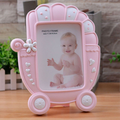 Factory Direct Sales Creative Cute Children's Photo Frame Standard 7-Inch Stroller Photo Frame Children's Bedroom Photo Frame Decoration