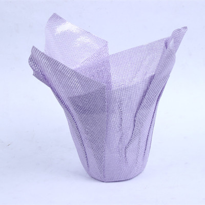 jute eco-friendly folding plastic garden flower packing paper flower pot wraping
