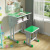 Children's Desk School Primary and Secondary School Students School Desk and Chair Home Writing Desk Training Tutorial Class Height Adjustable Desk Set