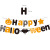 Cross-Border Halloween Party Letters for Decoration Latte Art Black Cat Pumpkin Bat Pull Flag Made by Paper Banner Wholesale Customization