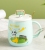 Basketball Football Mug Cartoon Breakfast Cup Children's Creative Milk Coffee Cup with Cover Spoon Ceramic Cup