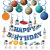 Spaceman Party Birthday Flag String Suit Rocket Astronaut Nine Planets Spiral Ornaments Cake Insertion Article
