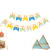 Cross-Border Color Fishtail Flag Hanging Flag Happy Birthday Happy Birthday Letter Banner Wholesale