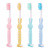 Free Shipping Japanese Children's Soft-Bristle Toothbrush Factory Direct Sales with Sheath Cartoon Suction Cup Bear Small Bugs Bunny Toothbrush