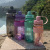 Plastic Large-Capacity Space Bottle Water Bottle Convenient Fitness Sports Water Bottle Suction Nozzle Girl Water Cup Rope Holding Straw