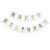 Birthday Party Decoration Dovetail Bronzing Hanging Flag Happy Birthday Letter Banner Fishtail Bunting