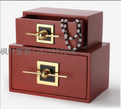 New Chinese Modern Jewelry Box Model Room Bedroom Cloakroom Window Jewelry Box Soft Decoration Storage Box Decoration