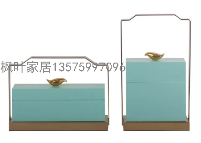 Modern Minimalist New Chinese Style Wooden Chic Storage Box Gift Decoration Study Home Desktop Color Soft Decoration